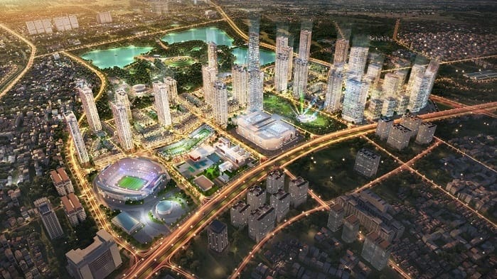 Phối cảnh The Manor Central Park - một trong những khu đô thị tiêu biểu tại Tây Nam Hà Nội.