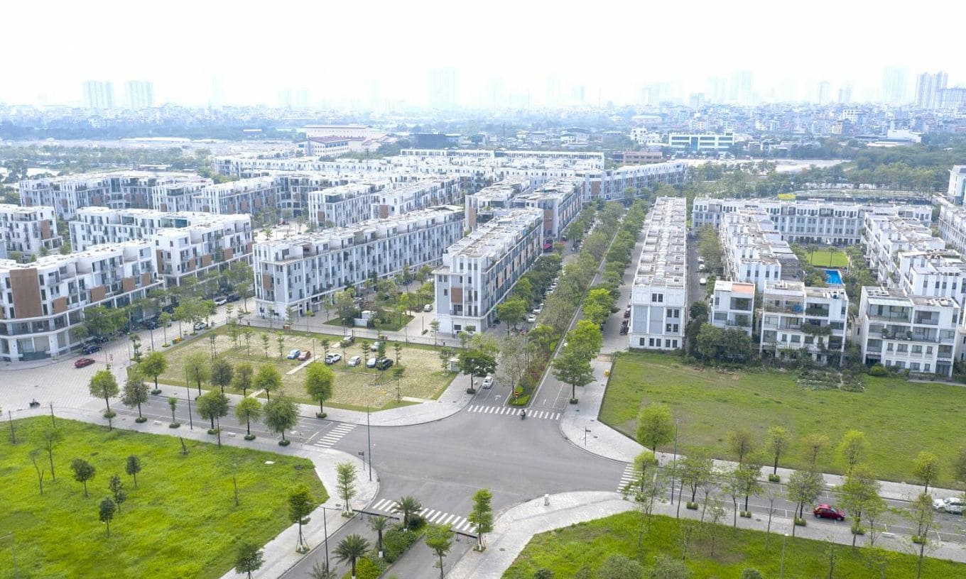Một góc khu đô thị The Manor Central Park nằm trên đường Nguyễn Xiển – Nghiêm Xuân Yêm, Quận Hoàng Mai.