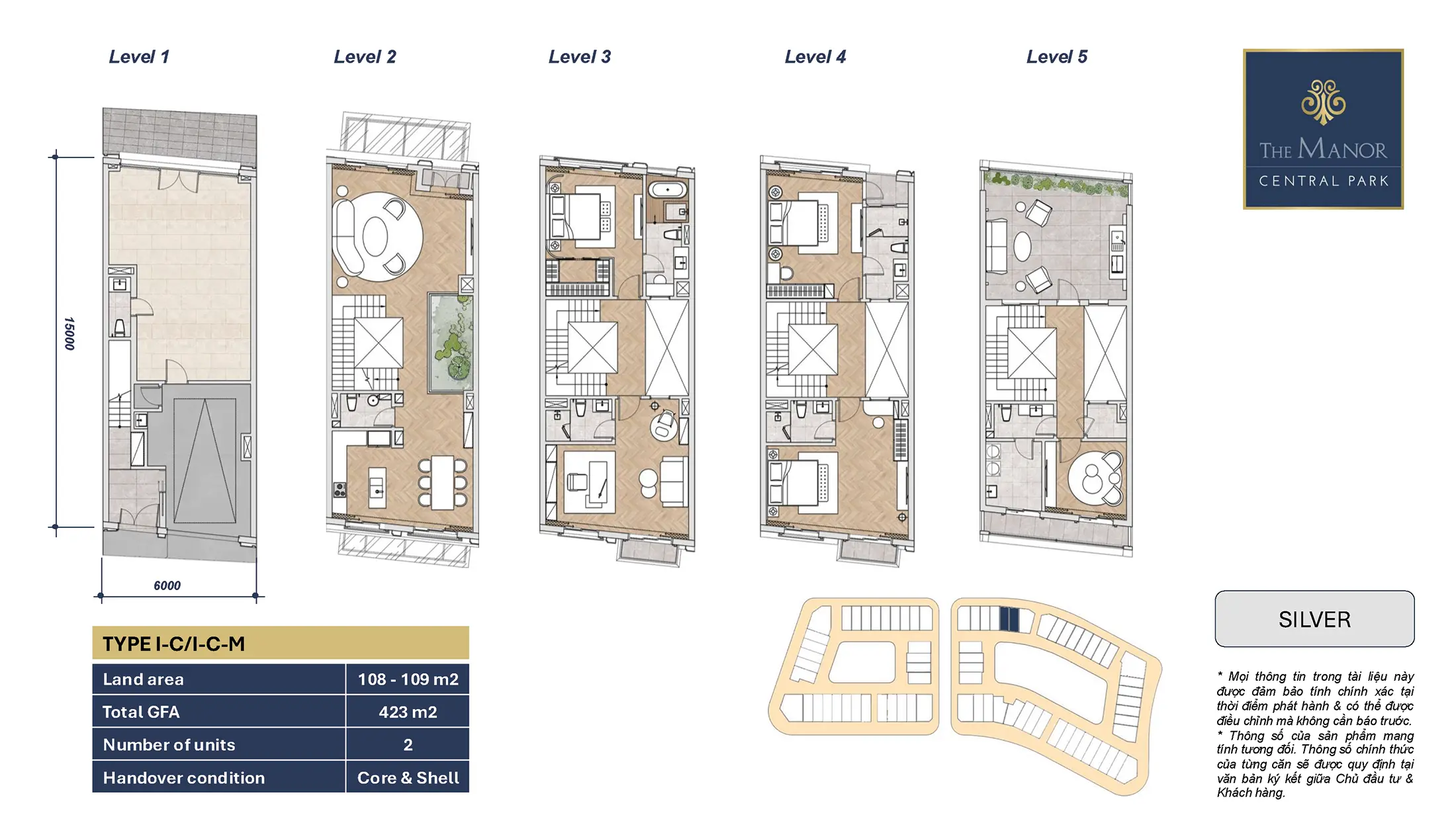 Layout điển hình Shop Villa Sliver, Loại I-C/I-C-M phân khu The Aristo The Manor Central Prak Hà Nội Layout điển hình Shop Villa Sliver, Loại I-C/I-C-M phân khu The Aristo The Manor Central Prak Hà Nội