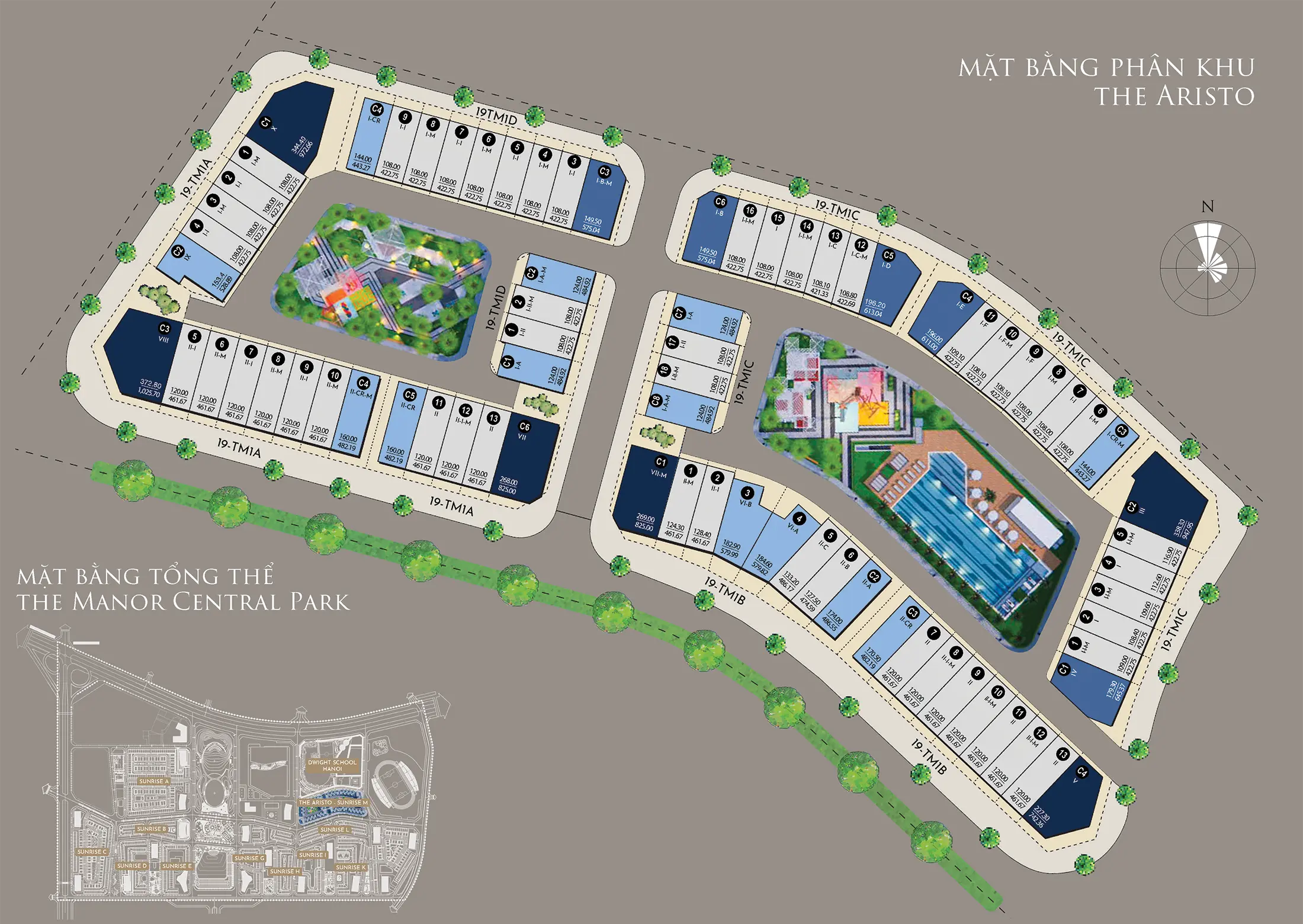 Mặt bằng phân khu The Aristo dự án The Manor Central Prak Nguyễn Xiển, Hà Nội. Mặt bằng phân khu The Aristo dự án The Manor Central Prak Nguyễn Xiển, Hà Nội.