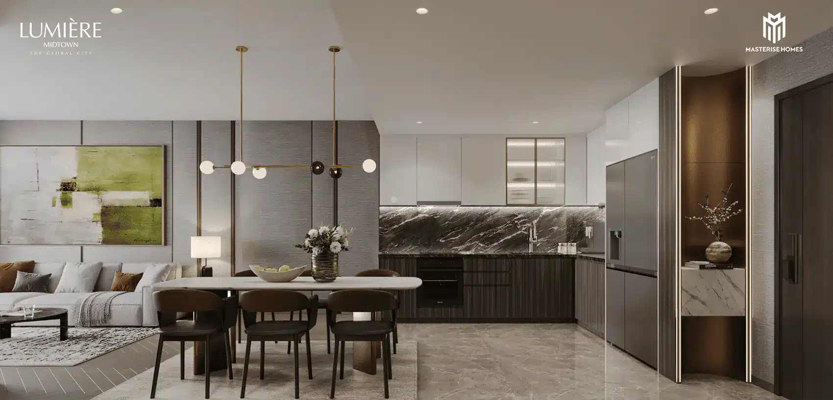 Không gian sống tinh tế tại LUMIÈRE Midtown, nơi tập trung những tiện ích đẳng cấp và thiết kế hiện đại.