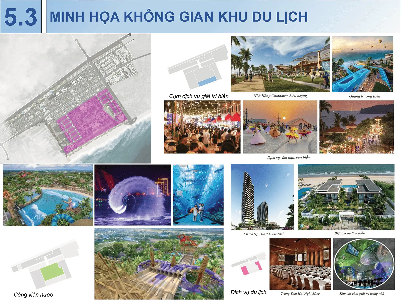 Minh họa không gian khu du lịch của dự án Sun Group Vũng Tàu tại phường 10, TP. Vũng Tàu.